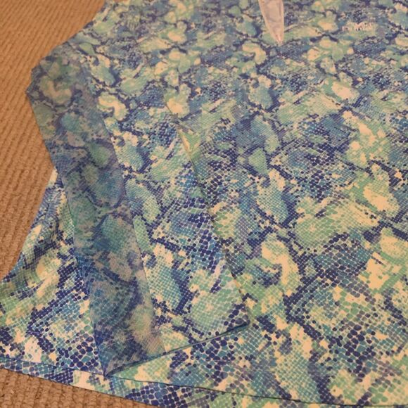 IBKUL Cora Jade Wmns M Long Vent Sleeve Mock Neck Sunshirt NEW Golf Logo - Picture 5 of 10